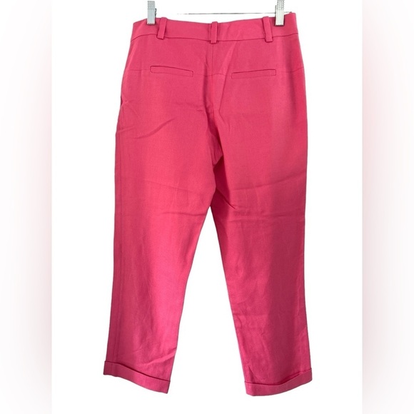 Diane Von Furstenburg Georginn Two Bright Pink Tapered Leg Crop Pants - 2 - Picture 2 of 10